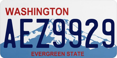 WA license plate AEZ9929