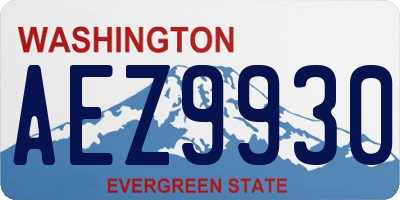 WA license plate AEZ9930