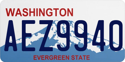 WA license plate AEZ9940