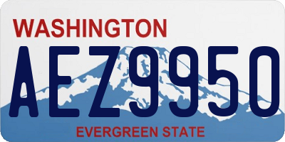 WA license plate AEZ9950