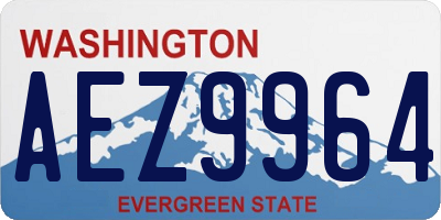 WA license plate AEZ9964