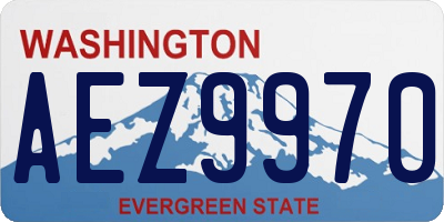WA license plate AEZ9970