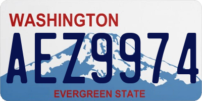WA license plate AEZ9974