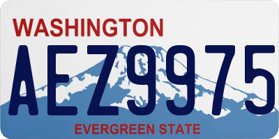 WA license plate AEZ9975