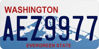 WA license plate AEZ9977