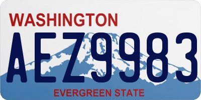 WA license plate AEZ9983
