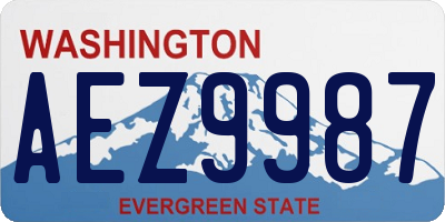 WA license plate AEZ9987