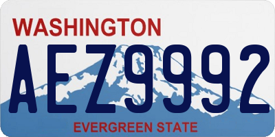 WA license plate AEZ9992