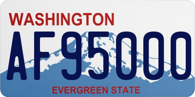 WA license plate AF95000