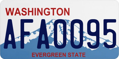 WA license plate AFA0095