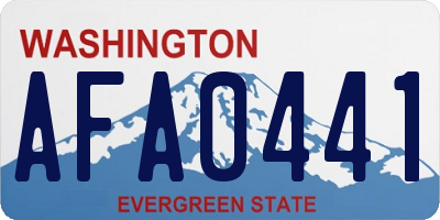 WA license plate AFA0441