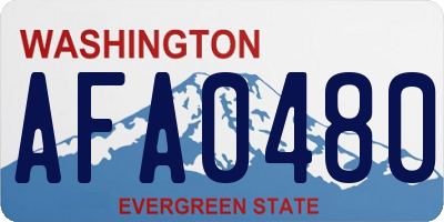 WA license plate AFA0480