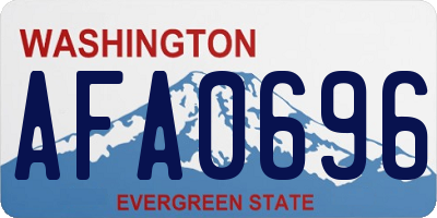 WA license plate AFA0696
