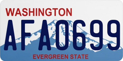 WA license plate AFA0699