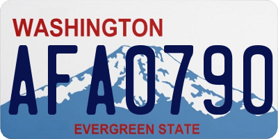 WA license plate AFA0790