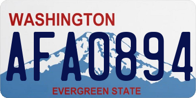 WA license plate AFA0894