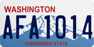 WA license plate AFA1014