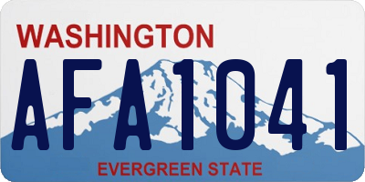 WA license plate AFA1041