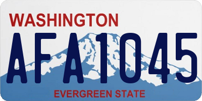 WA license plate AFA1045