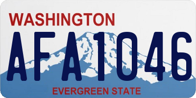 WA license plate AFA1046