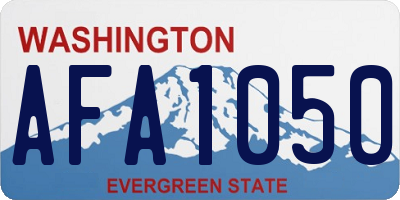 WA license plate AFA1050
