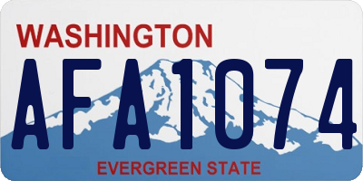 WA license plate AFA1074