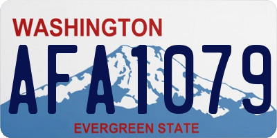 WA license plate AFA1079