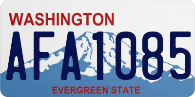 WA license plate AFA1085