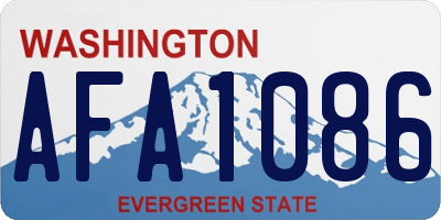 WA license plate AFA1086