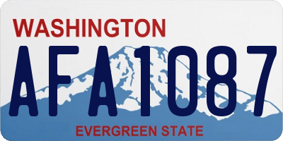 WA license plate AFA1087