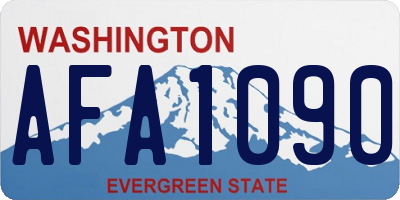 WA license plate AFA1090