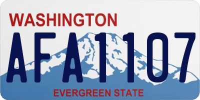WA license plate AFA1107