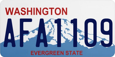 WA license plate AFA1109