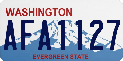 WA license plate AFA1127