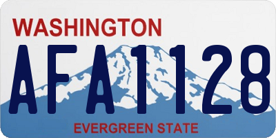 WA license plate AFA1128