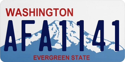 WA license plate AFA1141