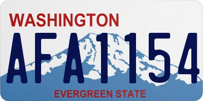 WA license plate AFA1154
