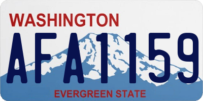 WA license plate AFA1159