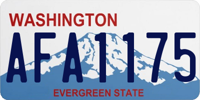WA license plate AFA1175