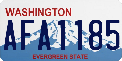WA license plate AFA1185
