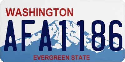 WA license plate AFA1186
