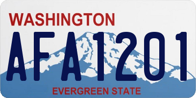WA license plate AFA1201
