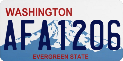 WA license plate AFA1206