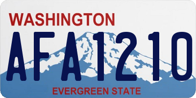 WA license plate AFA1210