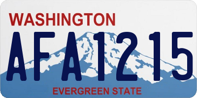 WA license plate AFA1215
