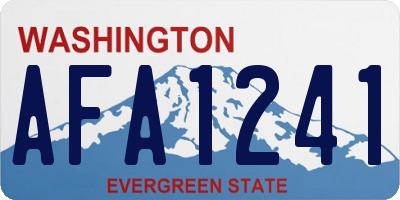 WA license plate AFA1241