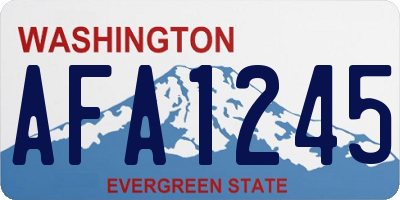 WA license plate AFA1245