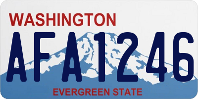 WA license plate AFA1246