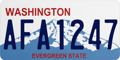 WA license plate AFA1247