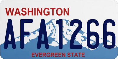 WA license plate AFA1266